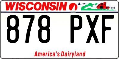 WI license plate 878PXF