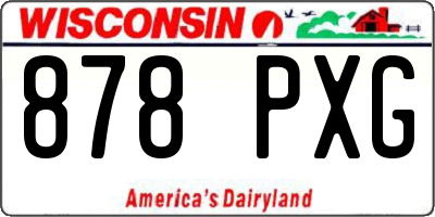 WI license plate 878PXG