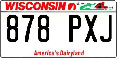 WI license plate 878PXJ