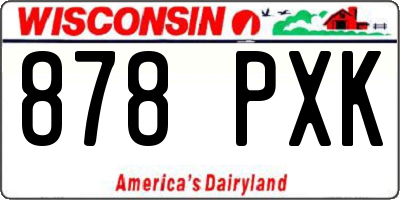 WI license plate 878PXK