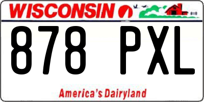WI license plate 878PXL
