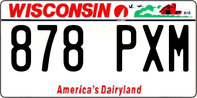 WI license plate 878PXM