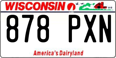 WI license plate 878PXN