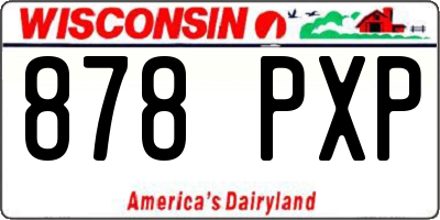 WI license plate 878PXP