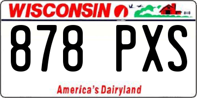 WI license plate 878PXS