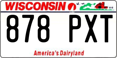 WI license plate 878PXT