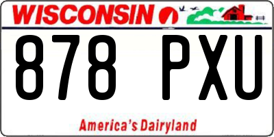 WI license plate 878PXU