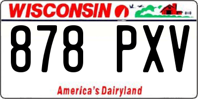 WI license plate 878PXV