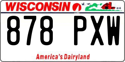 WI license plate 878PXW