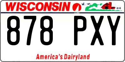 WI license plate 878PXY