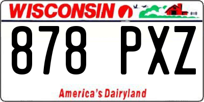 WI license plate 878PXZ