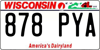 WI license plate 878PYA