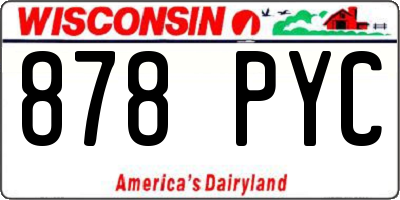 WI license plate 878PYC