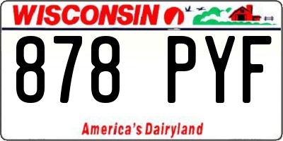 WI license plate 878PYF