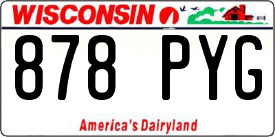 WI license plate 878PYG