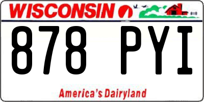 WI license plate 878PYI