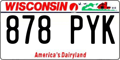 WI license plate 878PYK