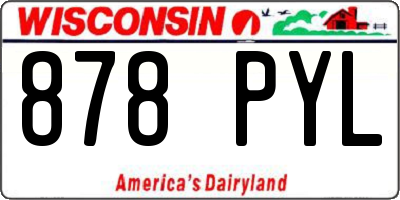 WI license plate 878PYL