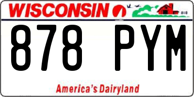 WI license plate 878PYM