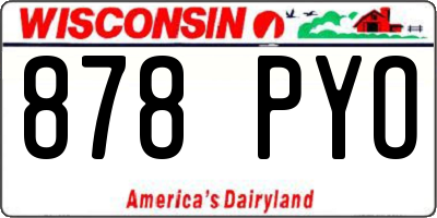 WI license plate 878PYO