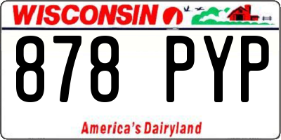 WI license plate 878PYP