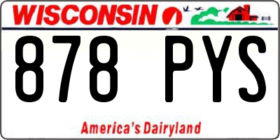 WI license plate 878PYS