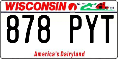 WI license plate 878PYT