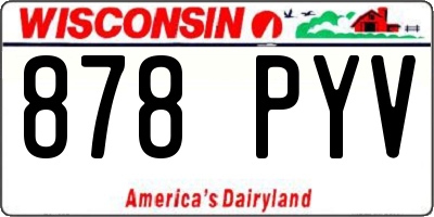 WI license plate 878PYV