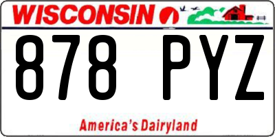 WI license plate 878PYZ