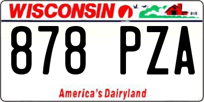 WI license plate 878PZA