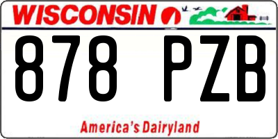 WI license plate 878PZB