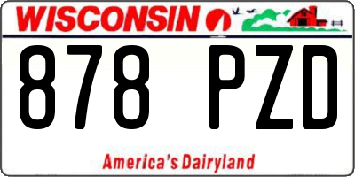 WI license plate 878PZD