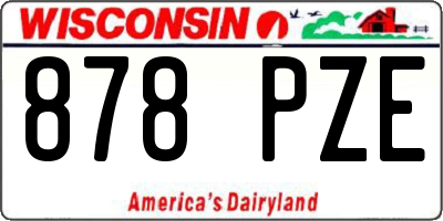 WI license plate 878PZE