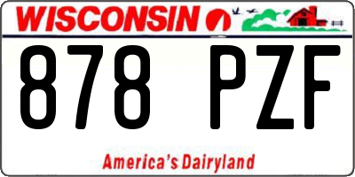 WI license plate 878PZF