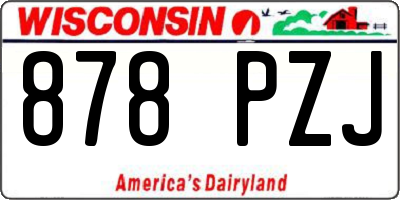 WI license plate 878PZJ