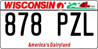 WI license plate 878PZL