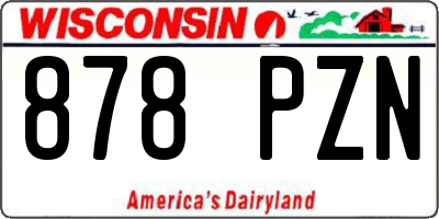 WI license plate 878PZN