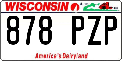WI license plate 878PZP