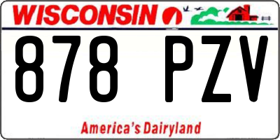WI license plate 878PZV