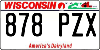 WI license plate 878PZX
