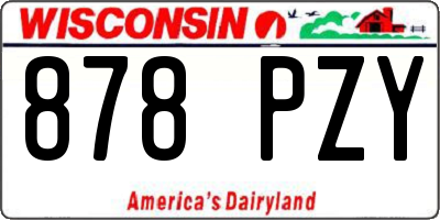 WI license plate 878PZY
