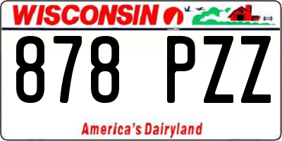 WI license plate 878PZZ