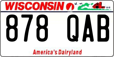 WI license plate 878QAB