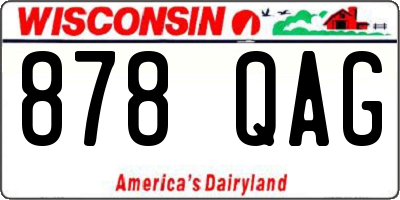 WI license plate 878QAG
