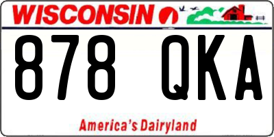 WI license plate 878QKA