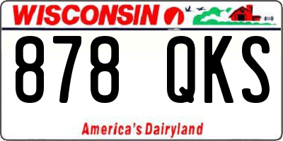 WI license plate 878QKS