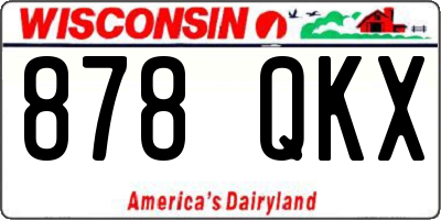 WI license plate 878QKX