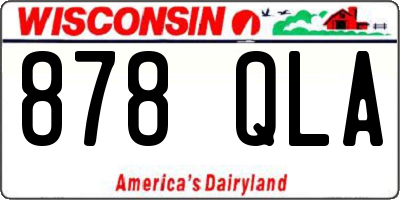 WI license plate 878QLA