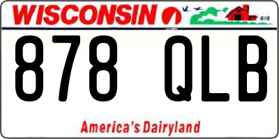 WI license plate 878QLB