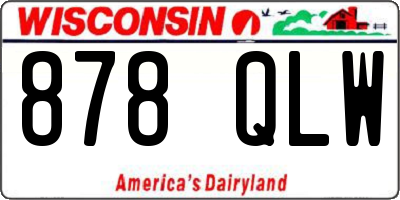 WI license plate 878QLW